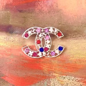 FabulouslyFitted | Stars and Rhinestones Silver Brooch